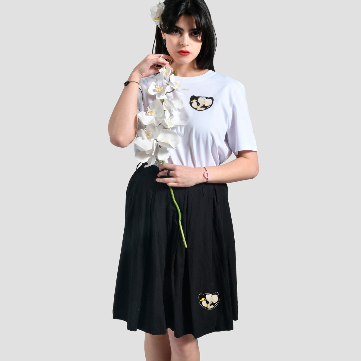 Falda Marta Cibelina Orquidea