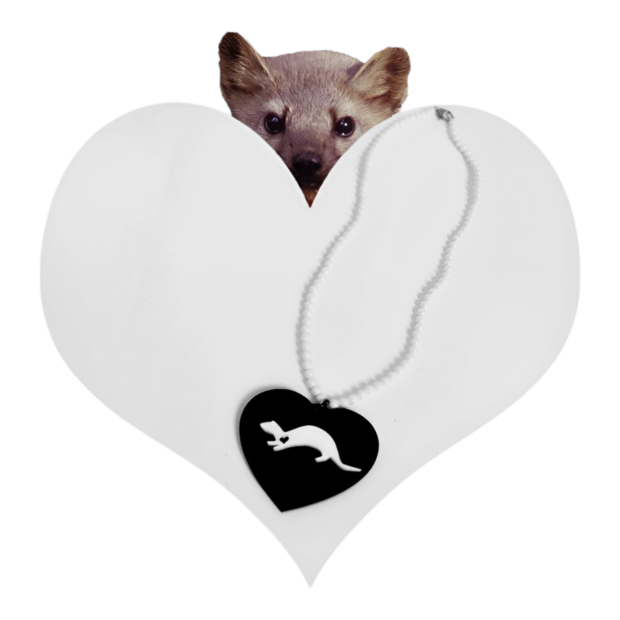 Collar Corazón Negro y Marta Cibelina