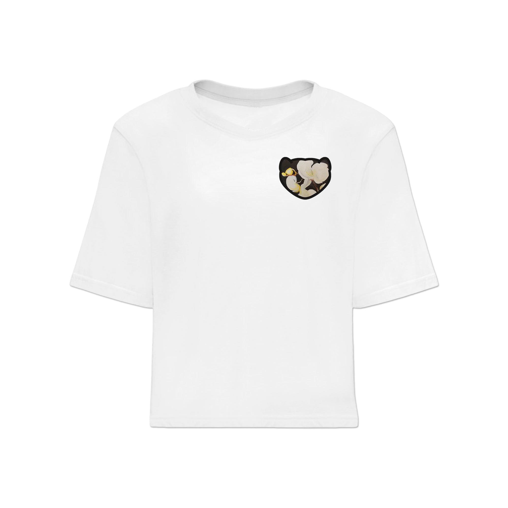 Camiseta Blanca Marta Cibelina Orquídea