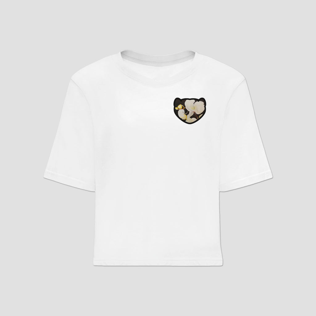 Camiseta Blanca Marta Cibelina Orquídea