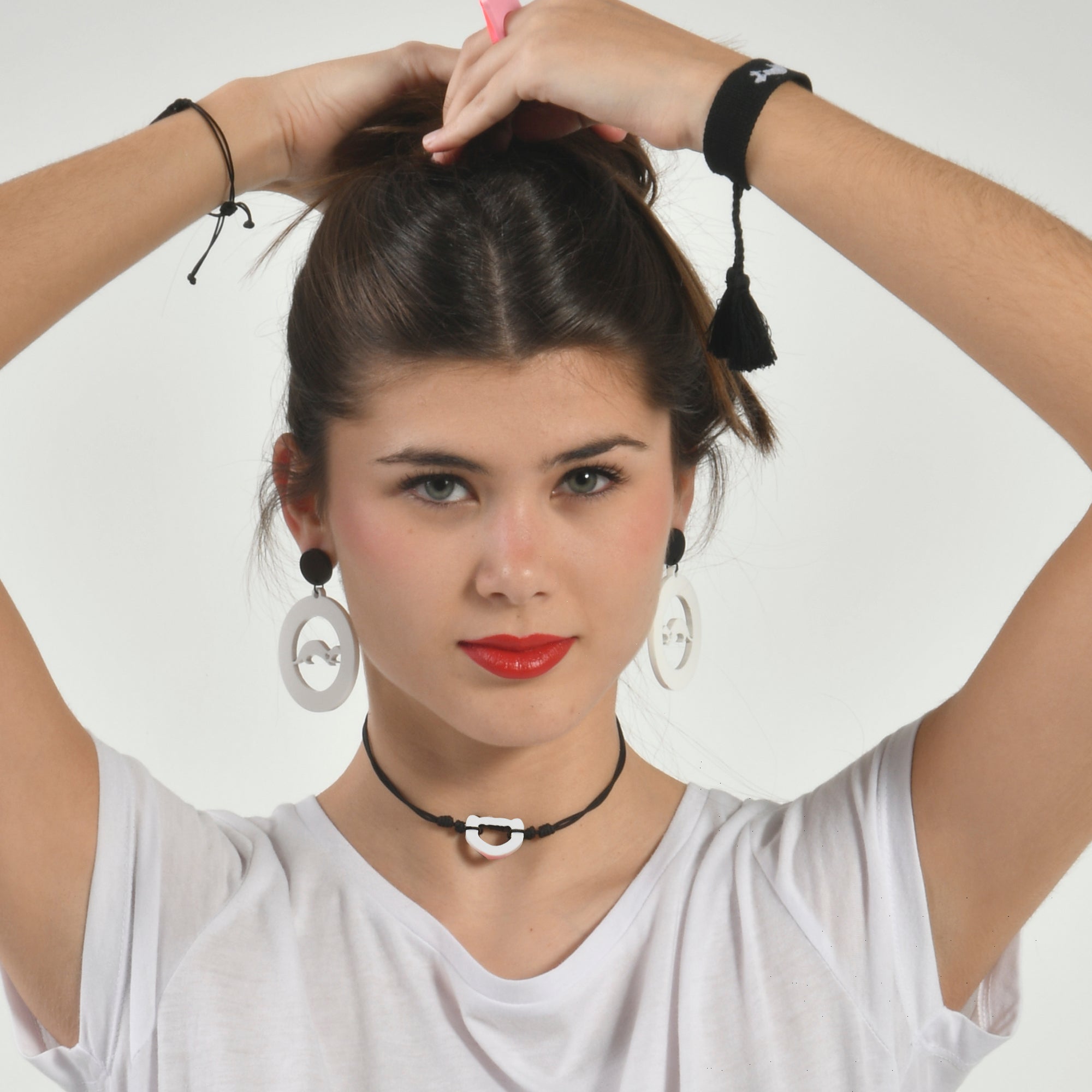 Collar Choker Face Blanca