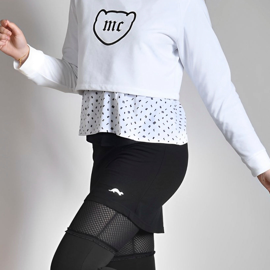 Falda Pantalón Logo Blanco