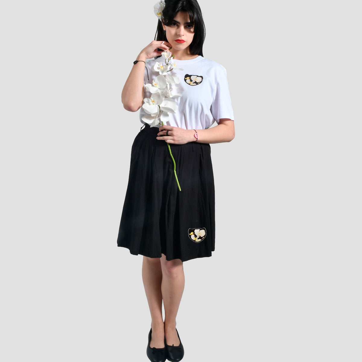 Falda Marta Cibelina Orquidea