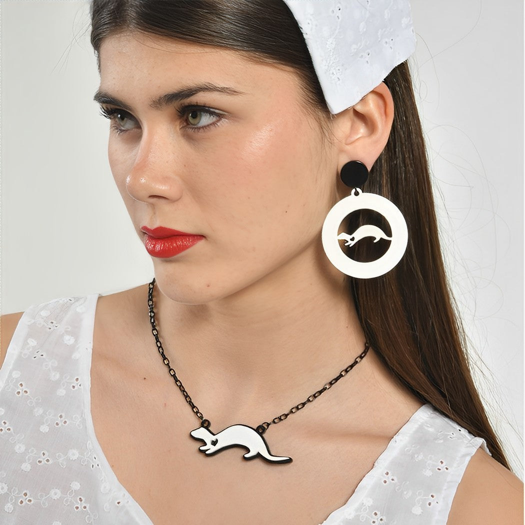 Collar Marta Cibelina Blanco y Negro