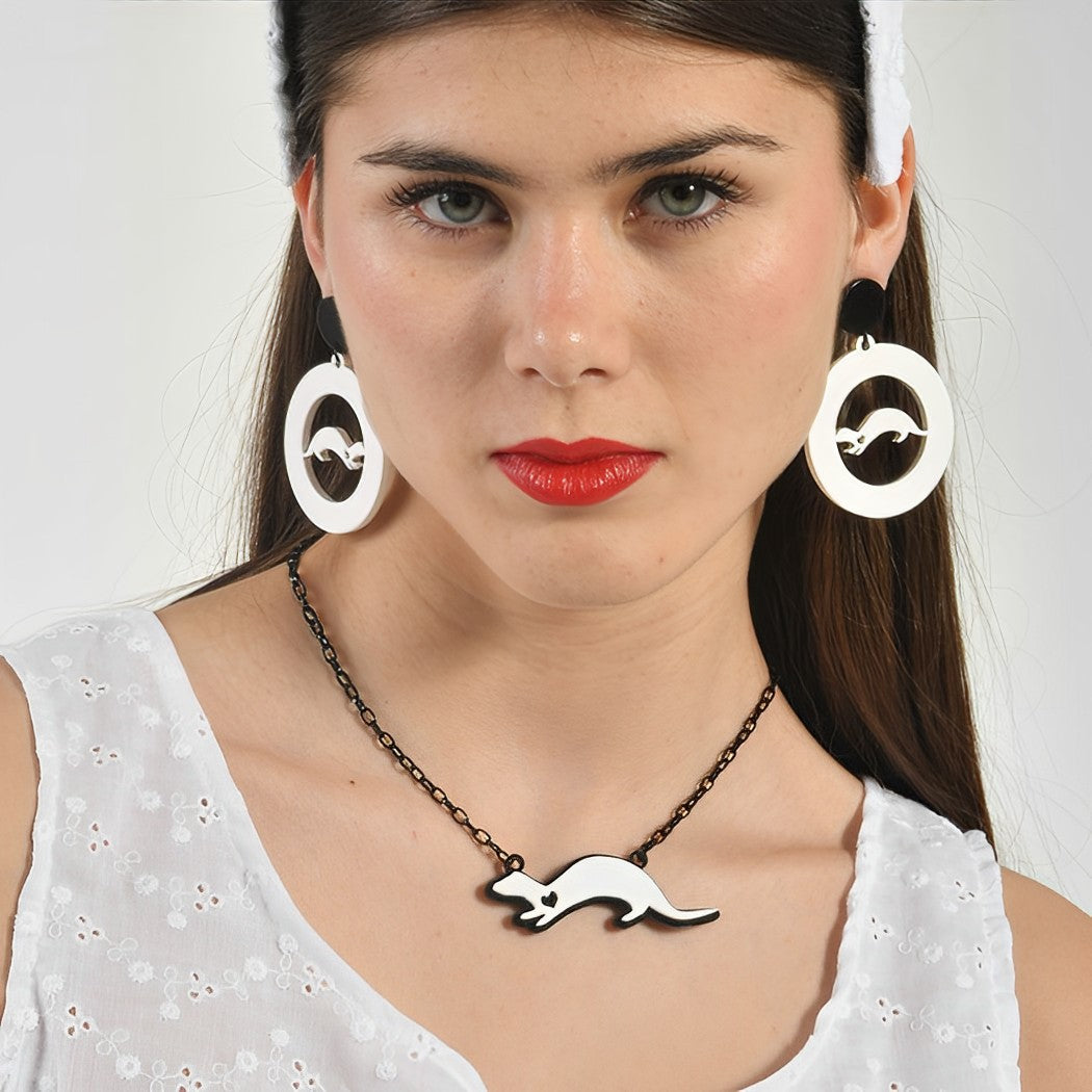 Collar Marta Cibelina Blanco y Negro
