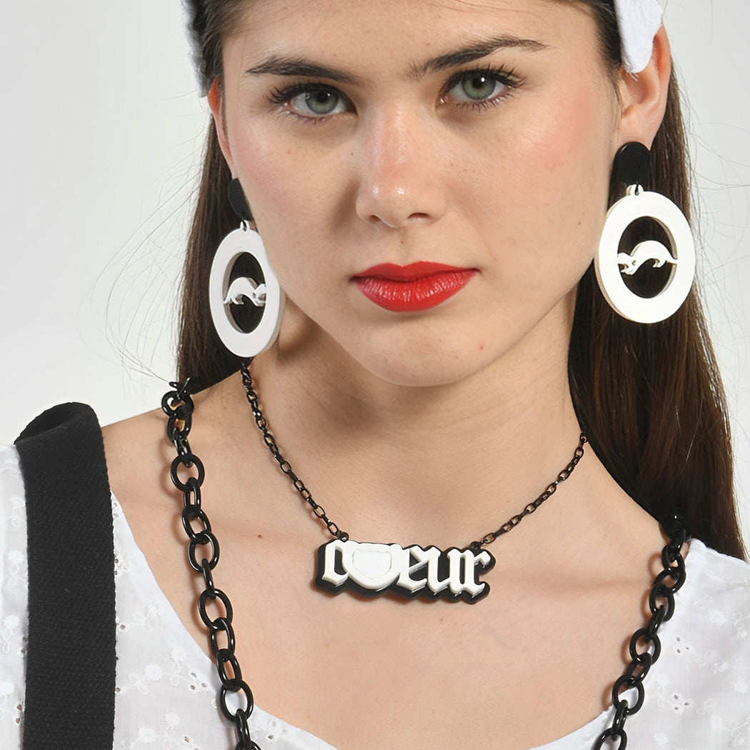 Collar Diseño "Coeur" Blanco