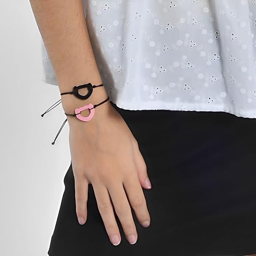 Pulsera Cuerda Face Rosa Claro