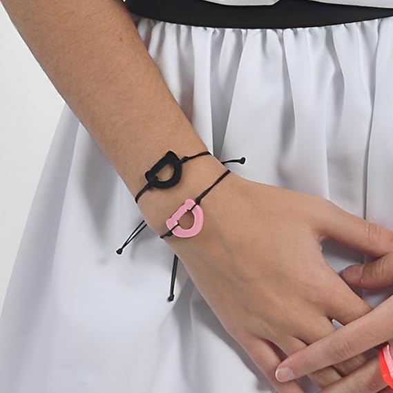Pulsera Cuerda Face Rosa Claro