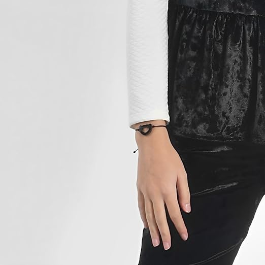 Pulsera Cuerda Face Negra