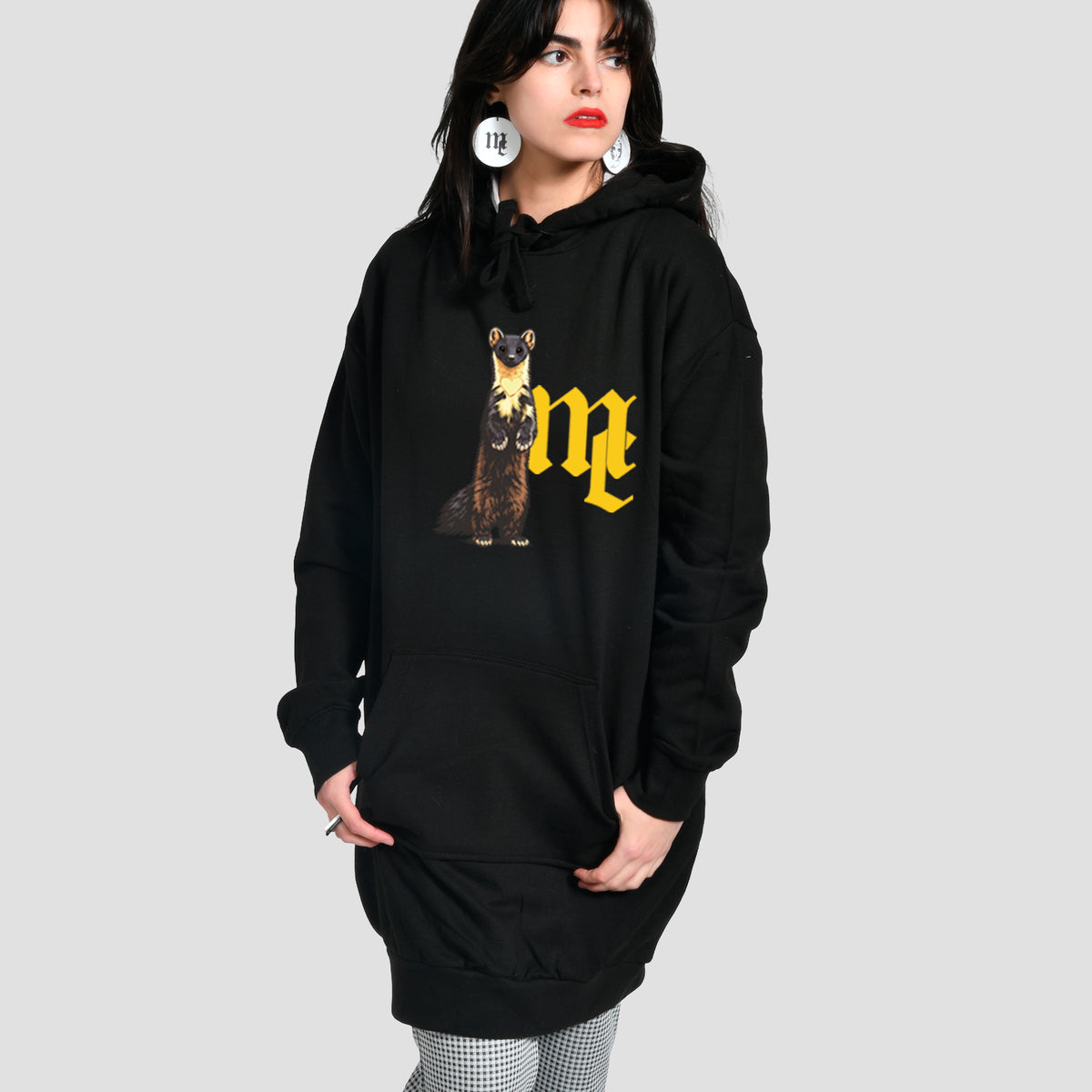 Vestido Sudadera Negro Logo MC