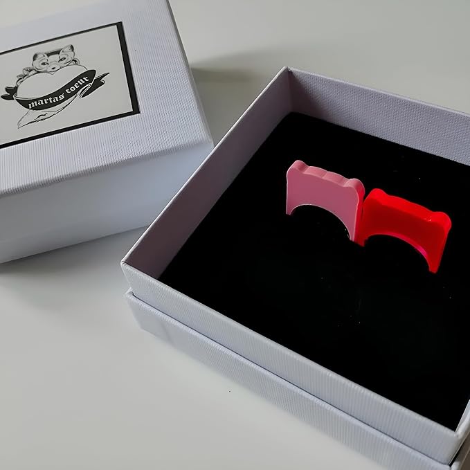 Set 2 Anillos Rosa Flúor y Rosa Claro