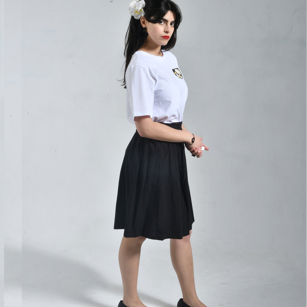 Camiseta Blanca Marta Cibelina Orquídea