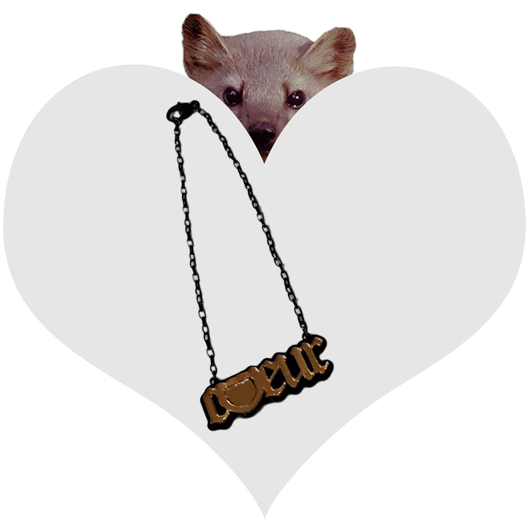 Collar "Coeur" Espejo Dorado