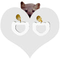Pendientes Aro Face Blanca