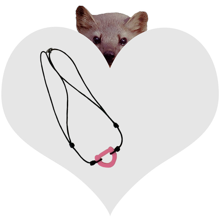 Collar Choker Face Rosa Claro