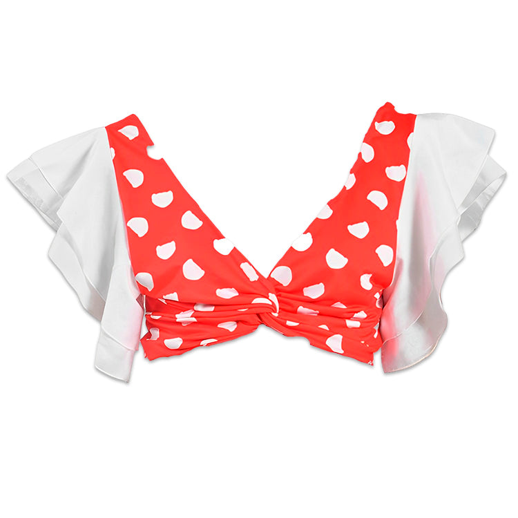 Top Volantes Estampado Logo