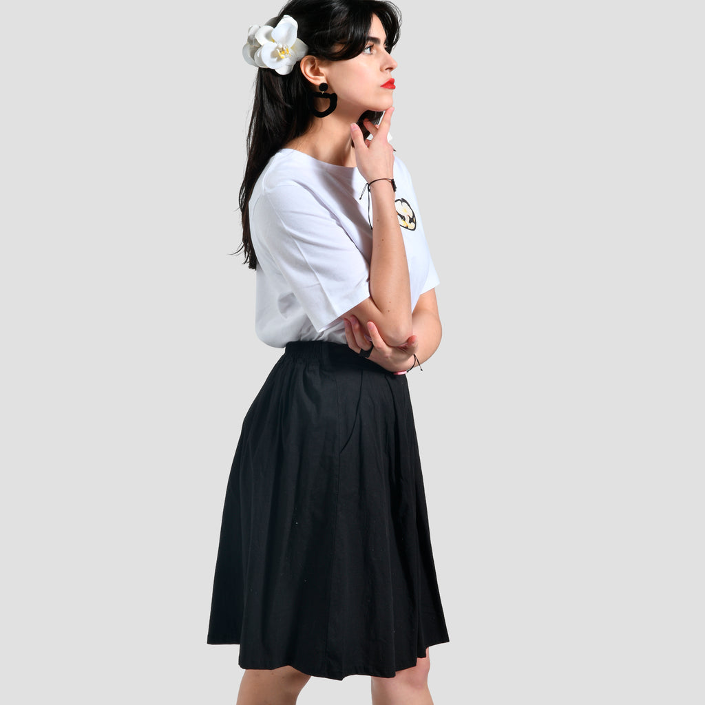 Camiseta Blanca Marta Cibelina Orquídea