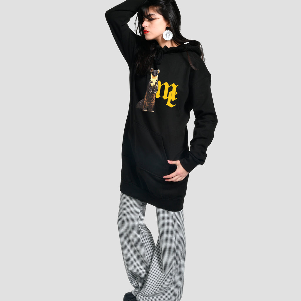 Vestido Sudadera Negro Logo MC